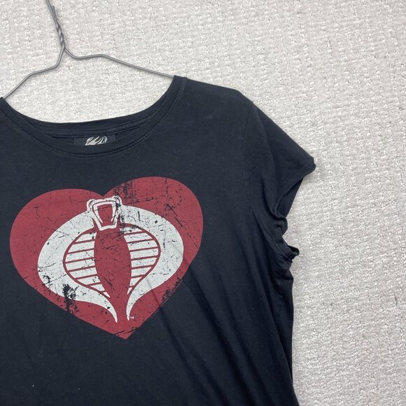 VTG Y2K 2008 G.I. Joe Cobra Commander Hasbro x Takecover T-Shirt Wom Sz L Black - Picture 3 of 11